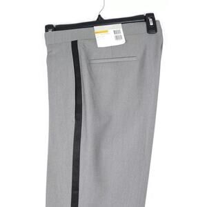 Alfani Men's Slim-Fit Stretch Tuxedo Pants Grey/Black 32x34 NWT